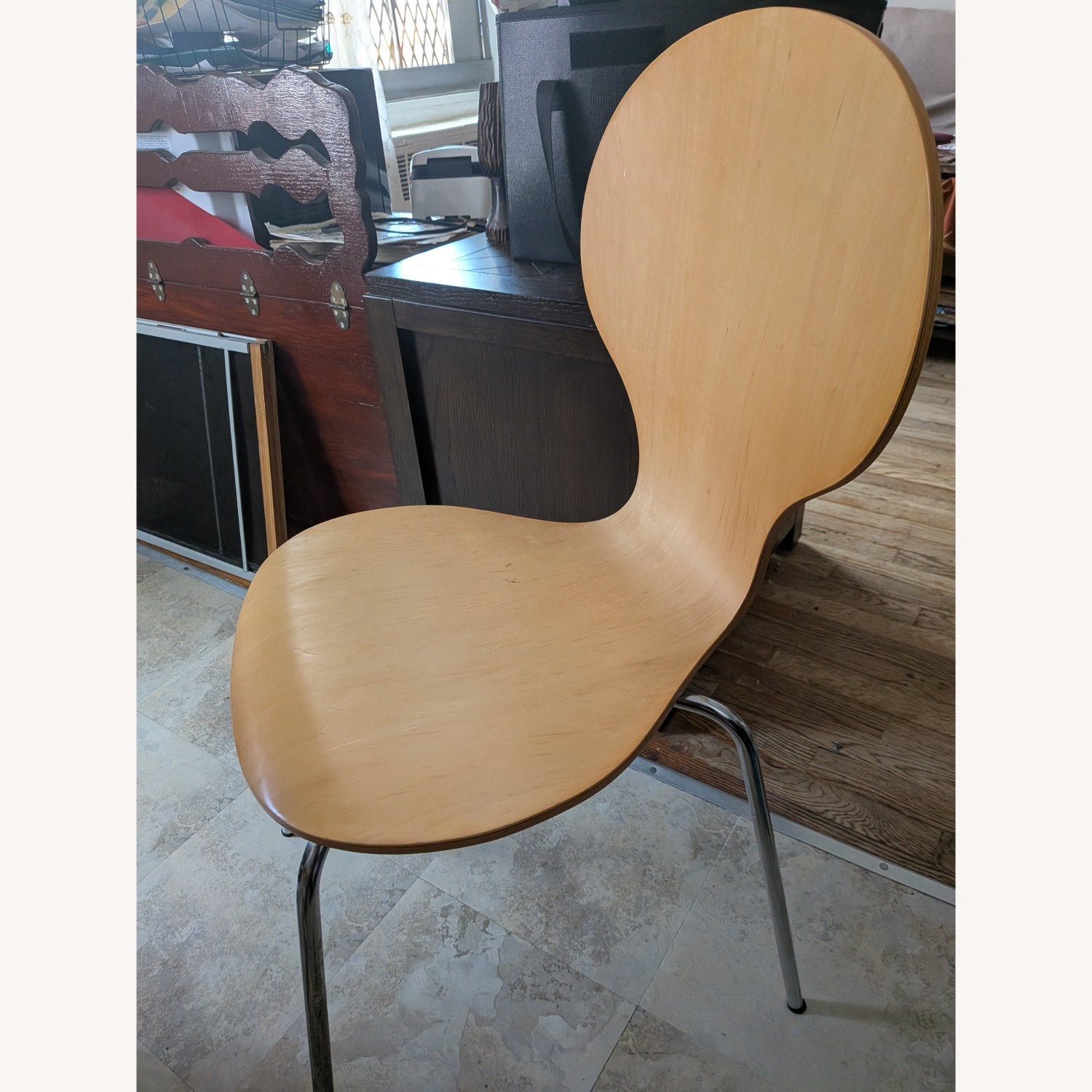 Natural Wood Dining Chair - image-2