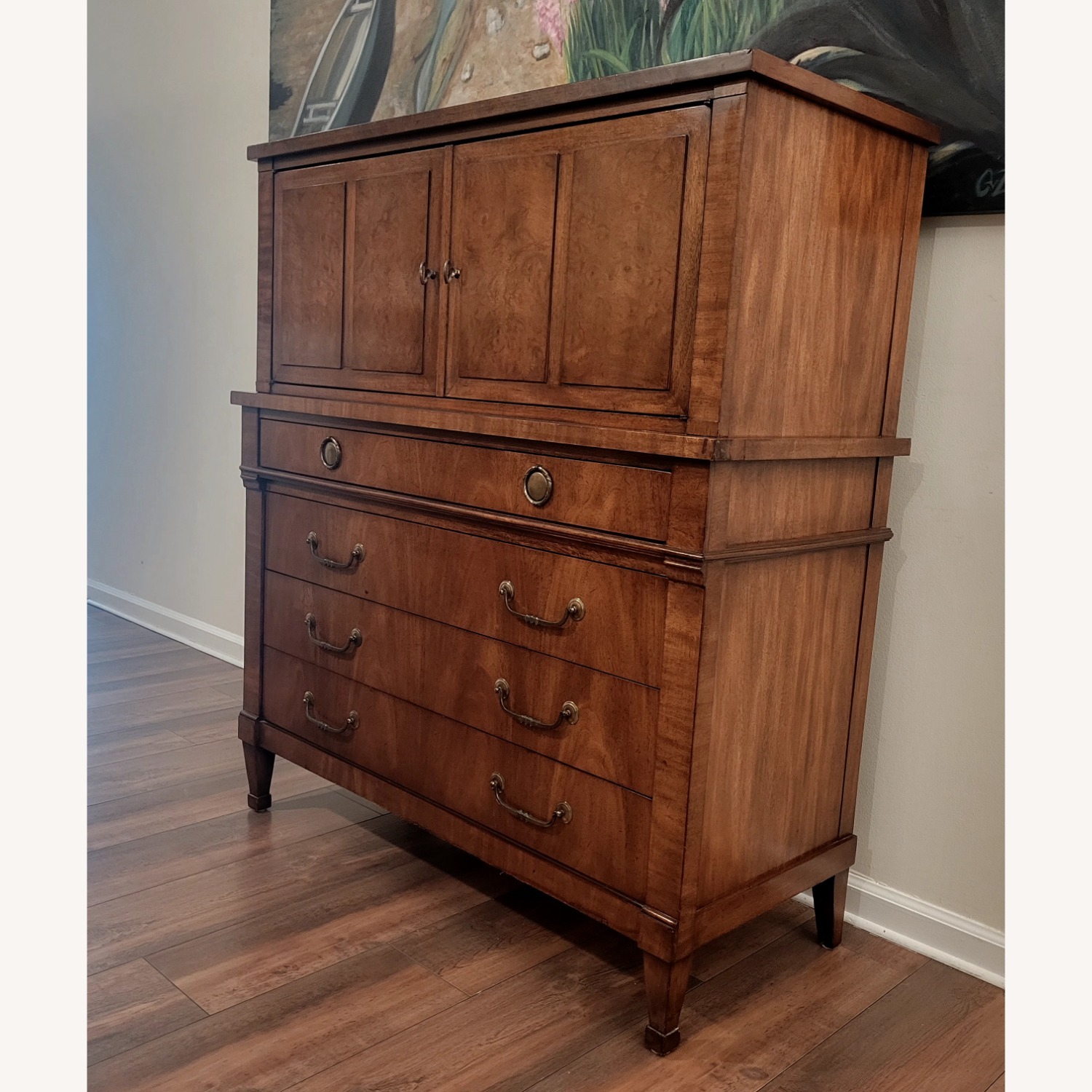 Vintage/Antique Light Brown Wood Dresser - image-3