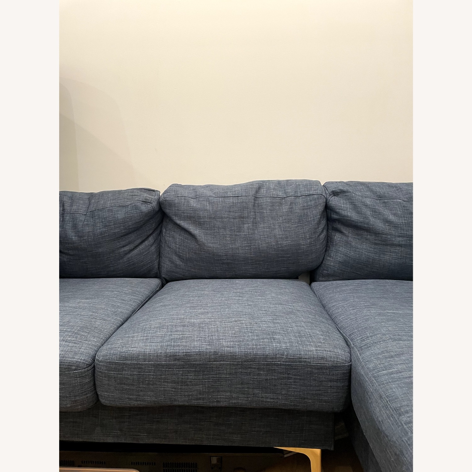 Blue Fabric 2 Piece Sectional - image-4