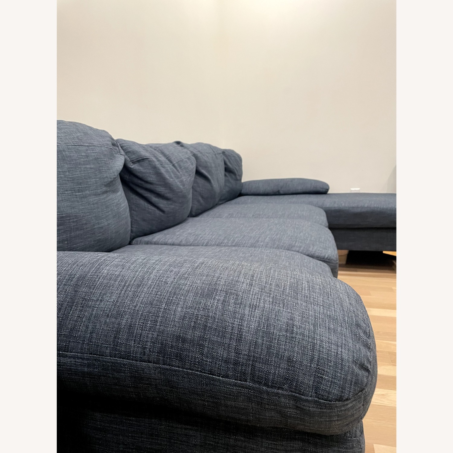 Blue Fabric 2 Piece Sectional - image-2