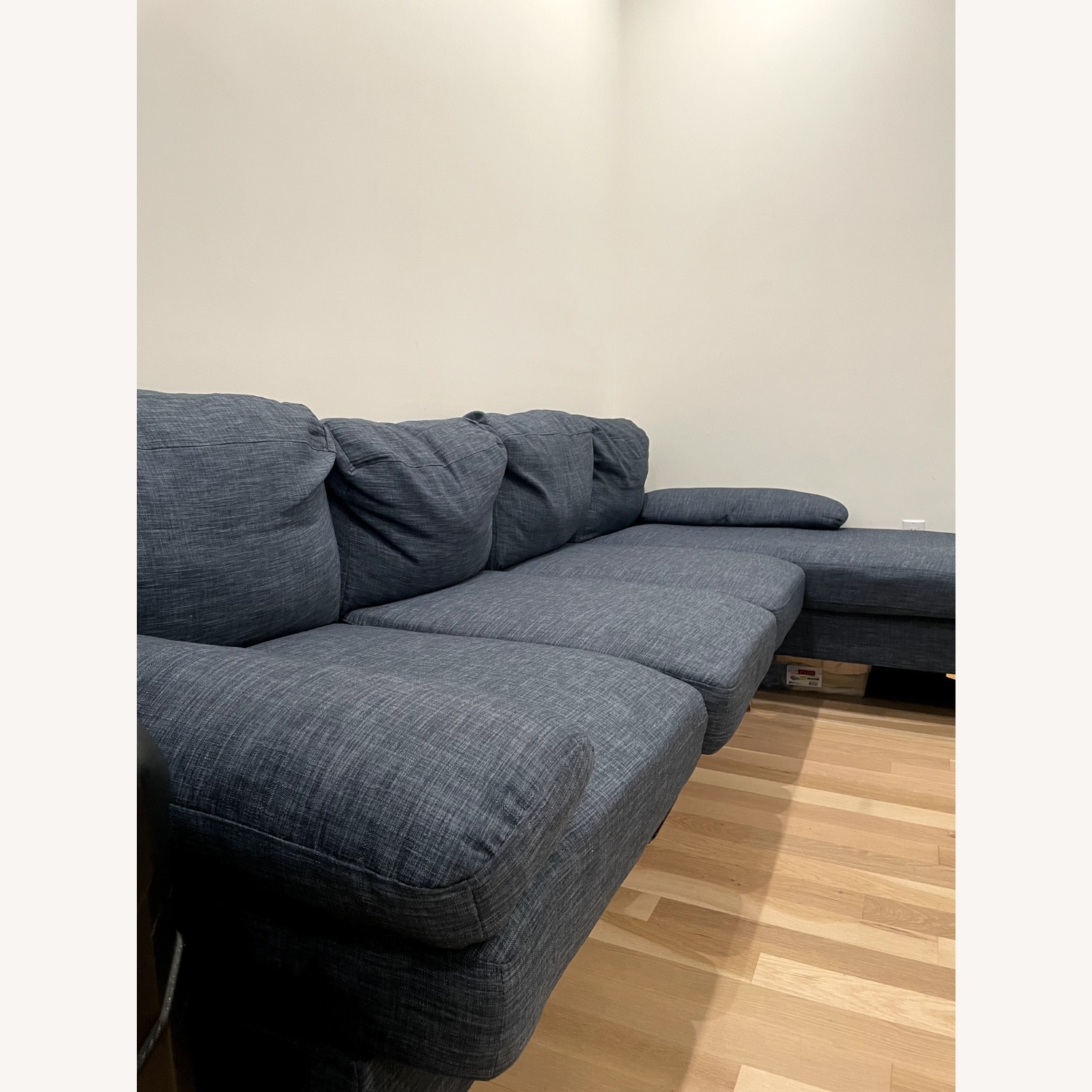 Blue Fabric 2 Piece Sectional - image-3