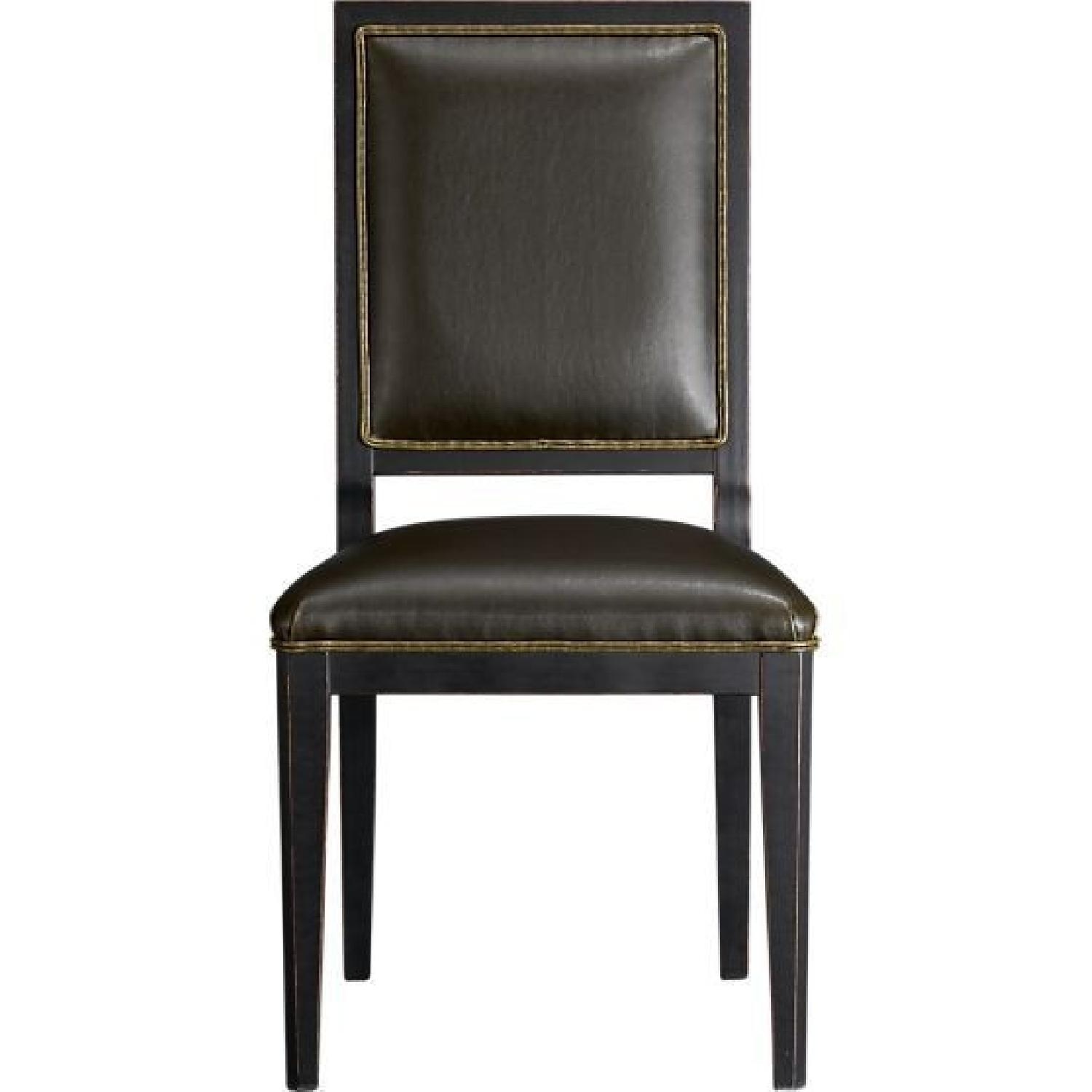 Crate & Barrel Sonata Dark Brown Wood Dining Chairs - image-5