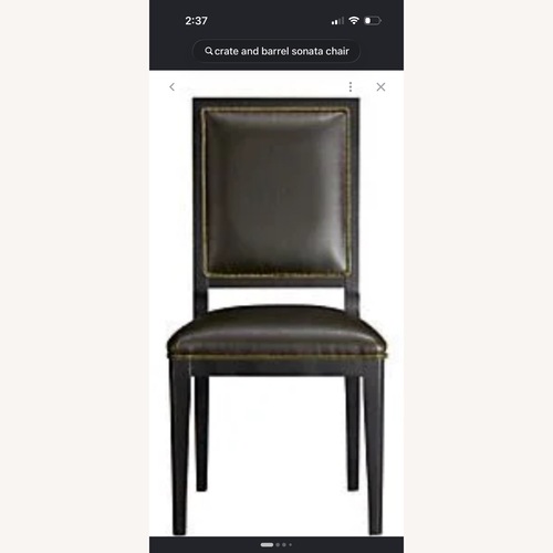 Used Crate & Barrel Sonata Dark Brown Wood Dining Chairs for sale on AptDeco