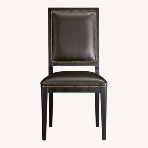 Used Crate & Barrel Sonata Dark Brown Wood Dining Chairs for sale on AptDeco