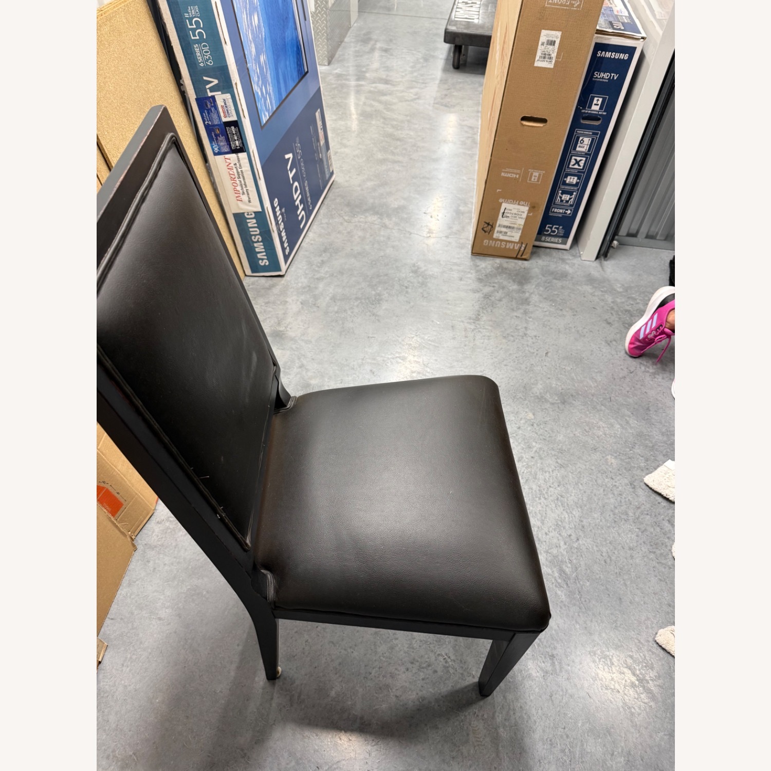 Crate & Barrel Sonata Dark Brown Wood Dining Chairs - image-2