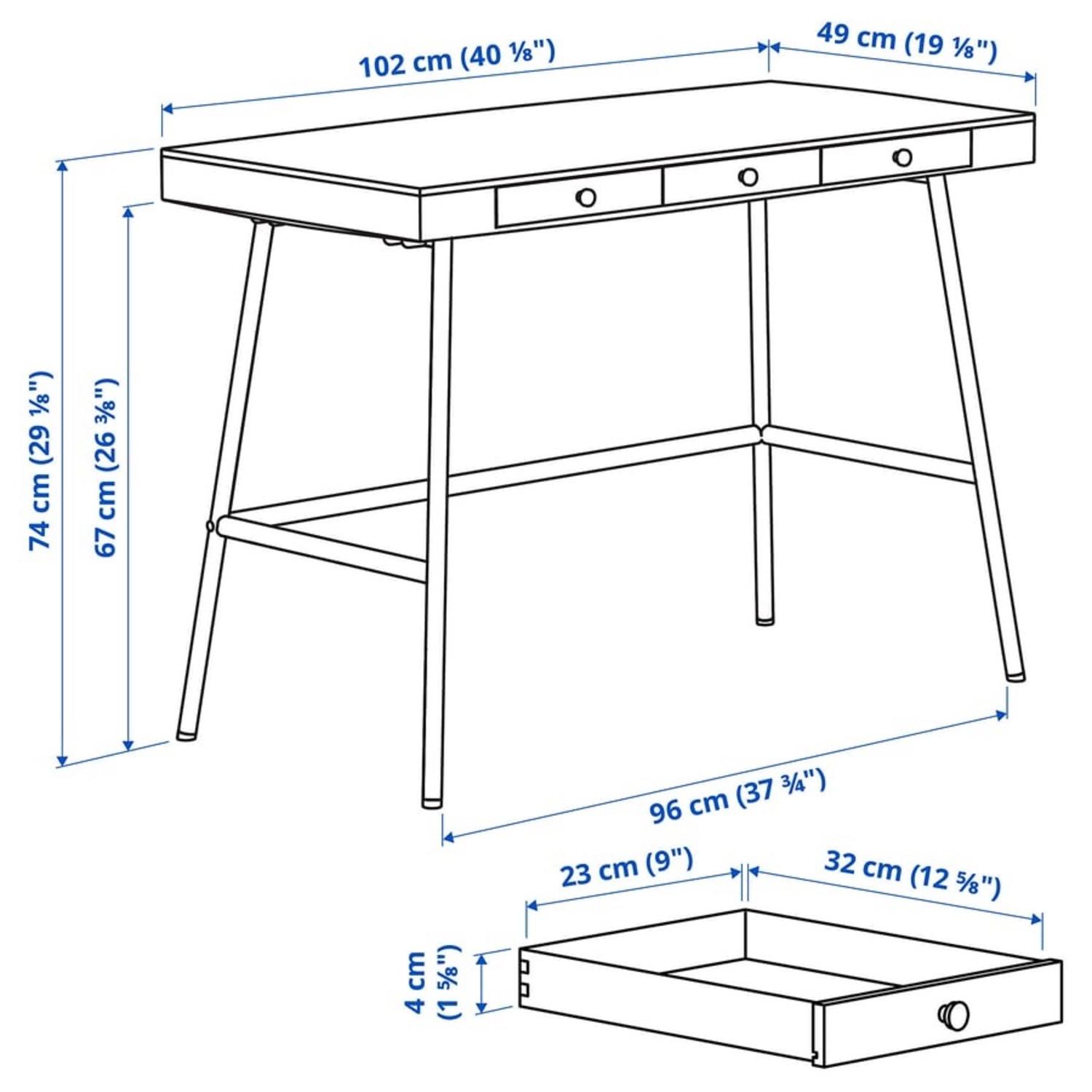 IKEA LILLÅSEN Bamboo Desk - image-5