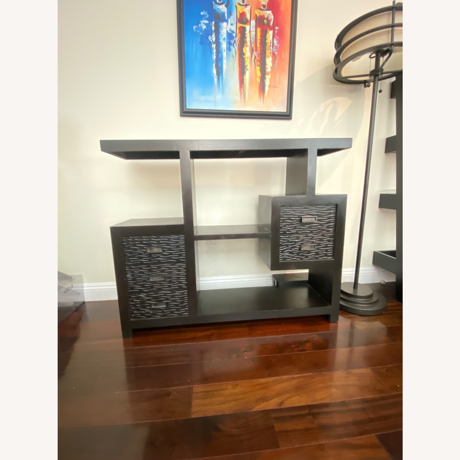 Urban Home Black Wood Credenza - image-2