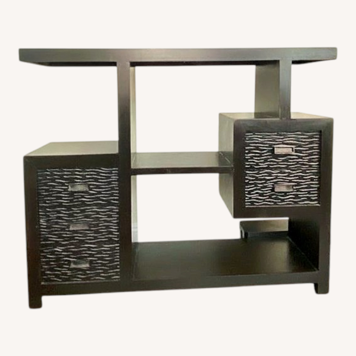 Urban Home Black Wood Credenza - image-0