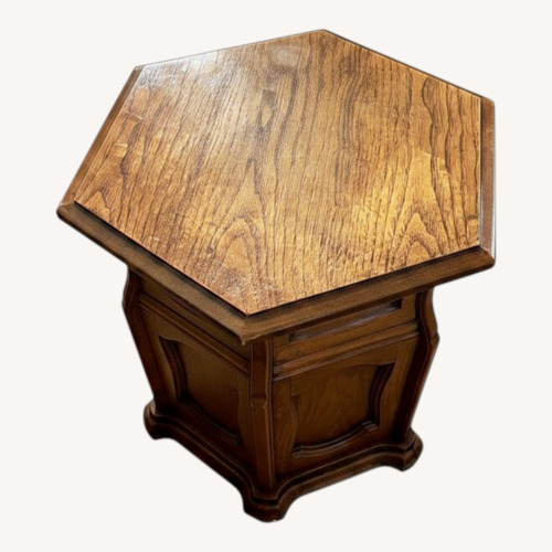 Used Vintage/Antique Finds Dark Brown Wood Side Table for sale on AptDeco