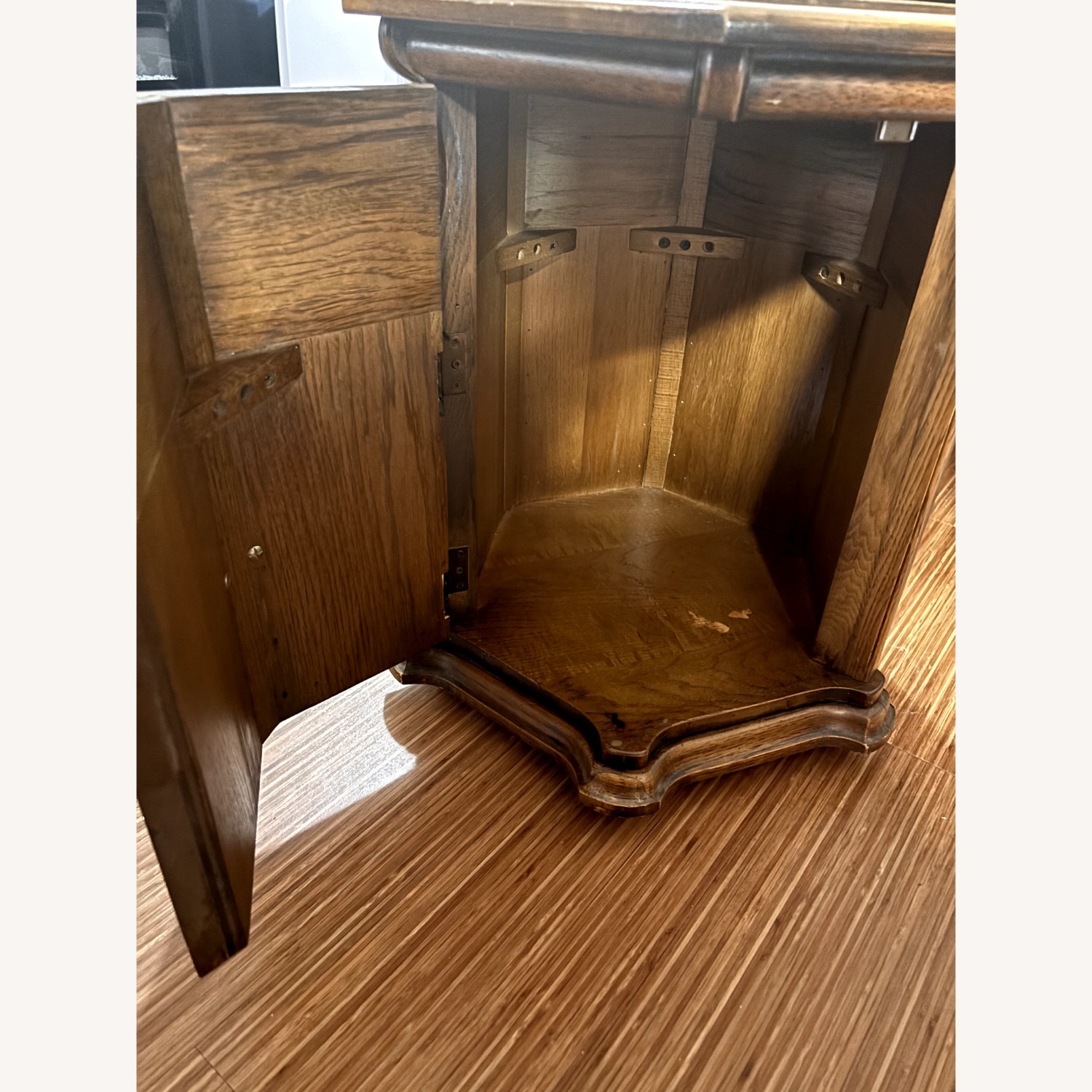 Vintage/Antique Finds Dark Brown Wood Side Table - image-2