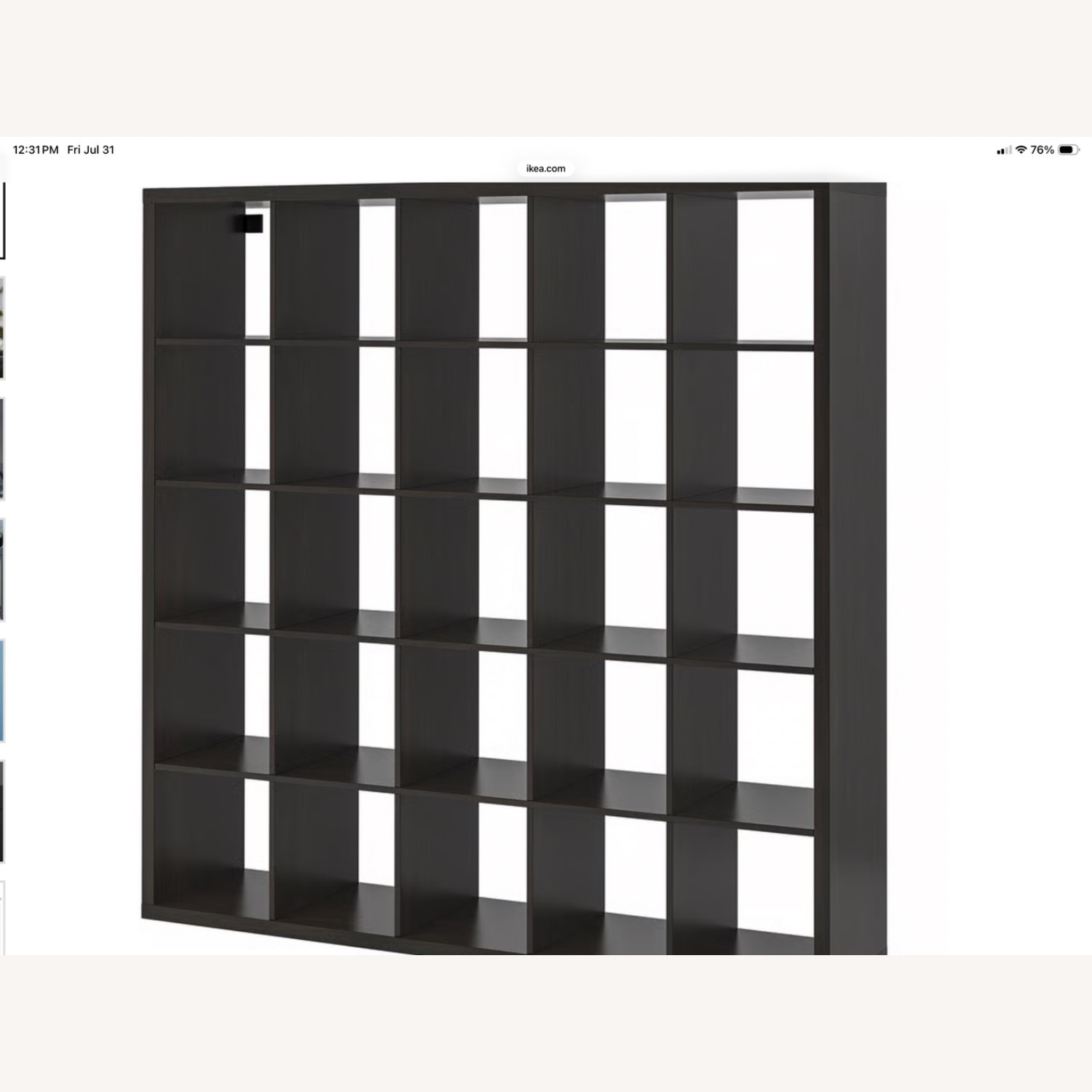 IKEA Kallax Dark Brown Wood Wall Unit - image-1