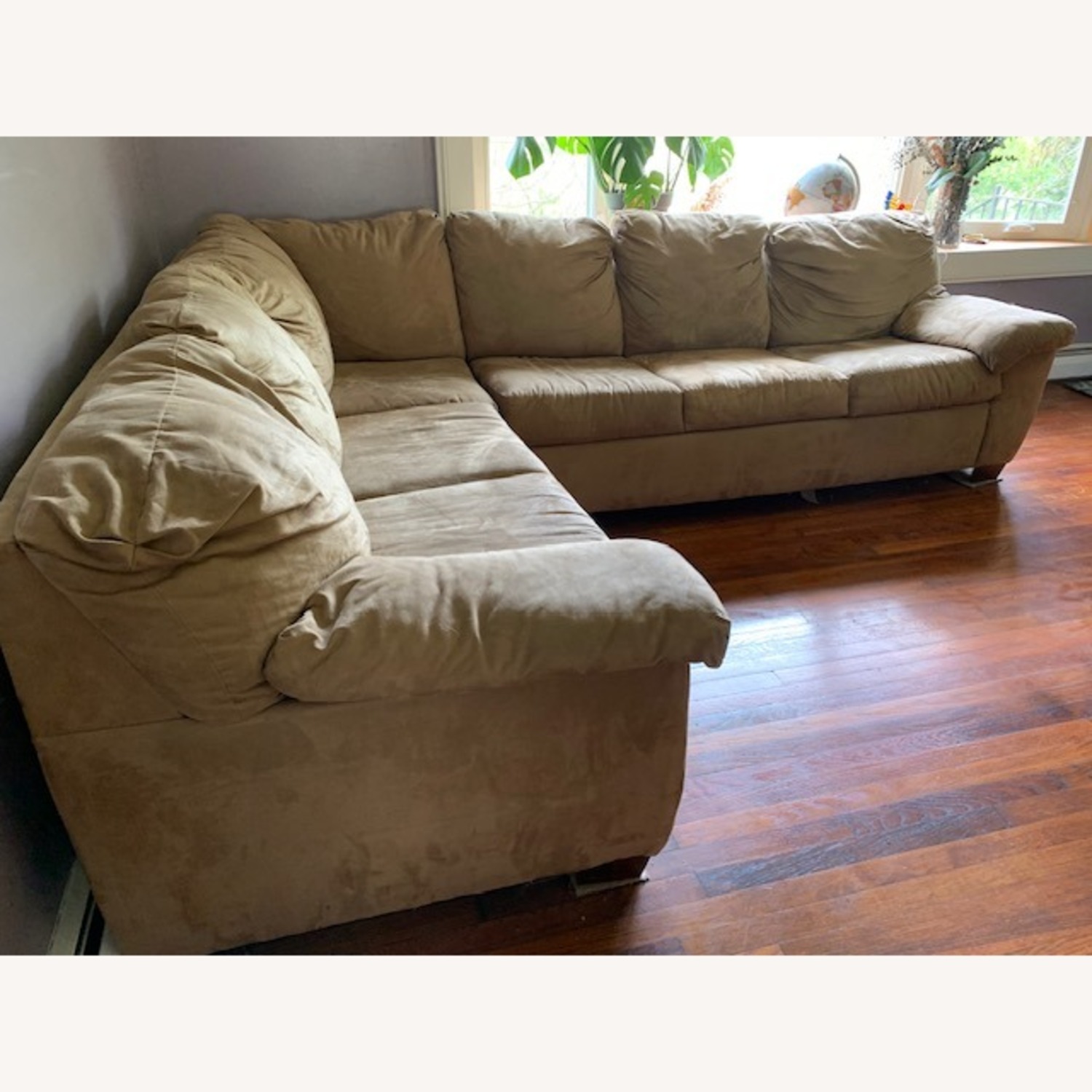 Light Brown Fabric Sleeper Sofa - image-2