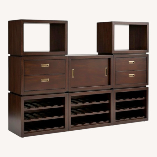Used Crate & Barrel Sloane Modular Wine Bar & Storage Console for sale on AptDeco