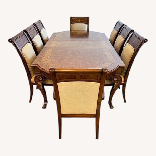 Used Jeffco Luxury Light Brown Wood Dining Set for sale on AptDeco