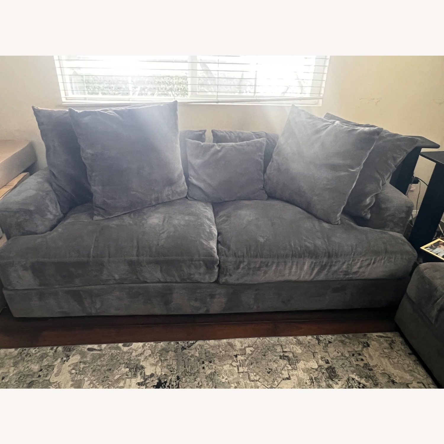 Z Gallerie Dark Gray Fabric 3+ Seater Sofa - image-2