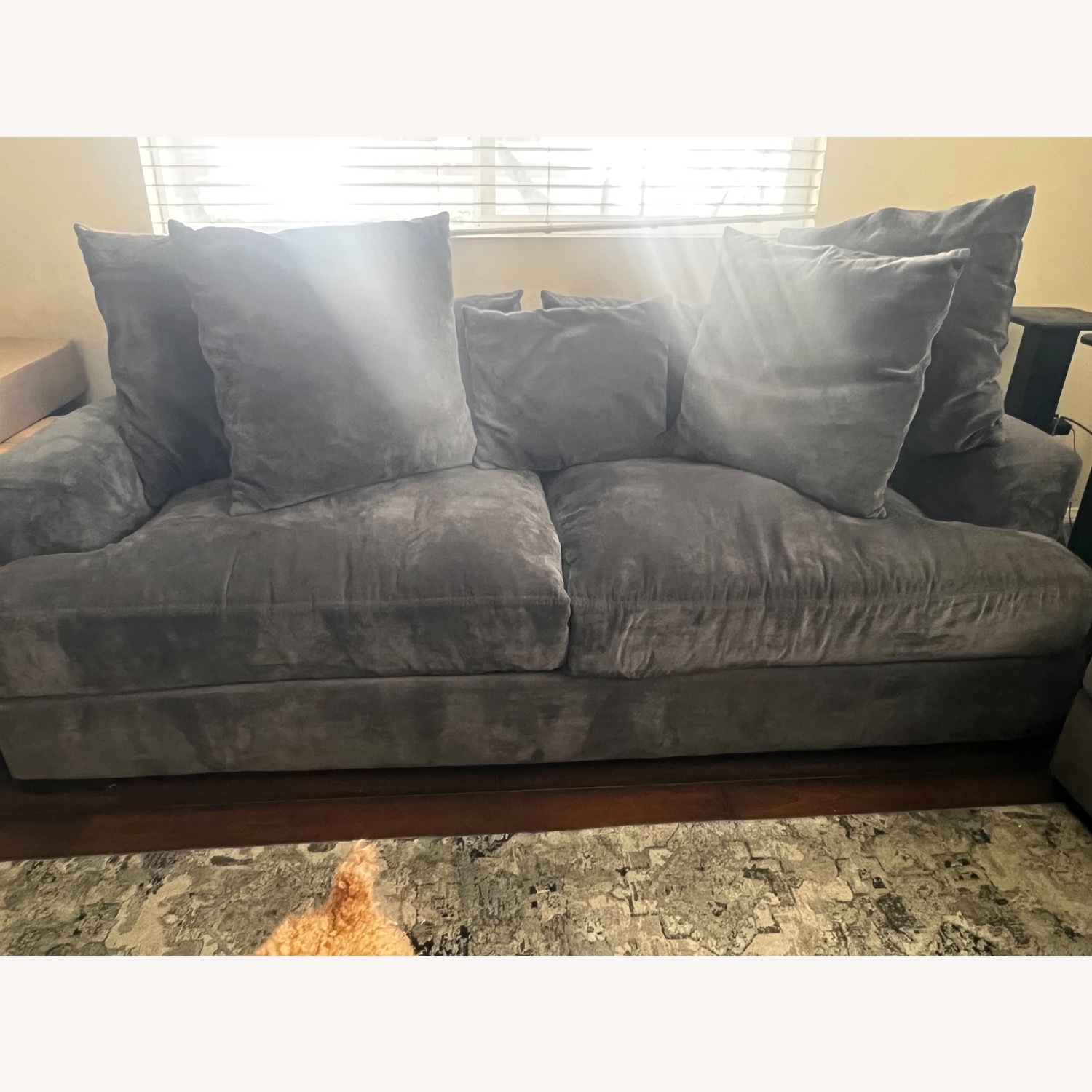 Z Gallerie Dark Gray Fabric 3+ Seater Sofa - image-1