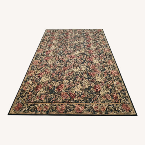 Used Needlepoint Area Rug 9' 9" x 13' 9" Hand Knotted for sale on AptDeco