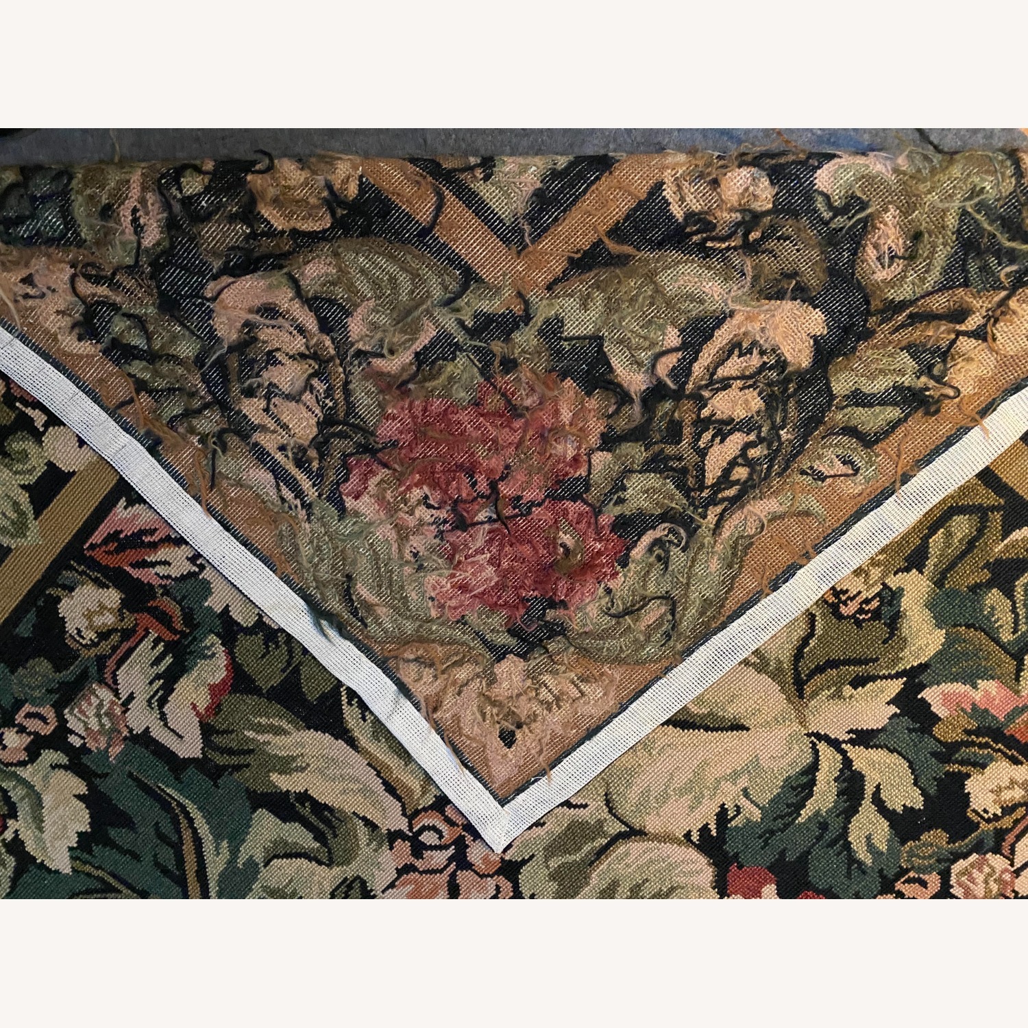 Needlepoint Area Rug 9' 9" x 13' 9"  Hand Knotted - image-3
