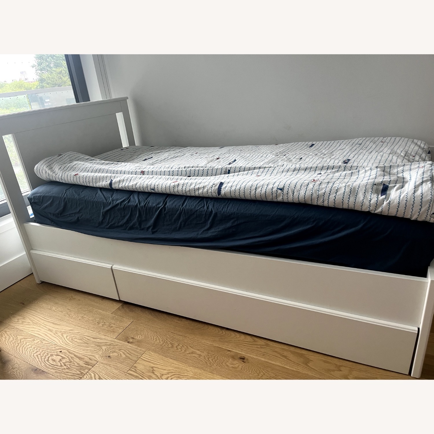 IKEA SONGESAND White Wood Twin Bed - image-2