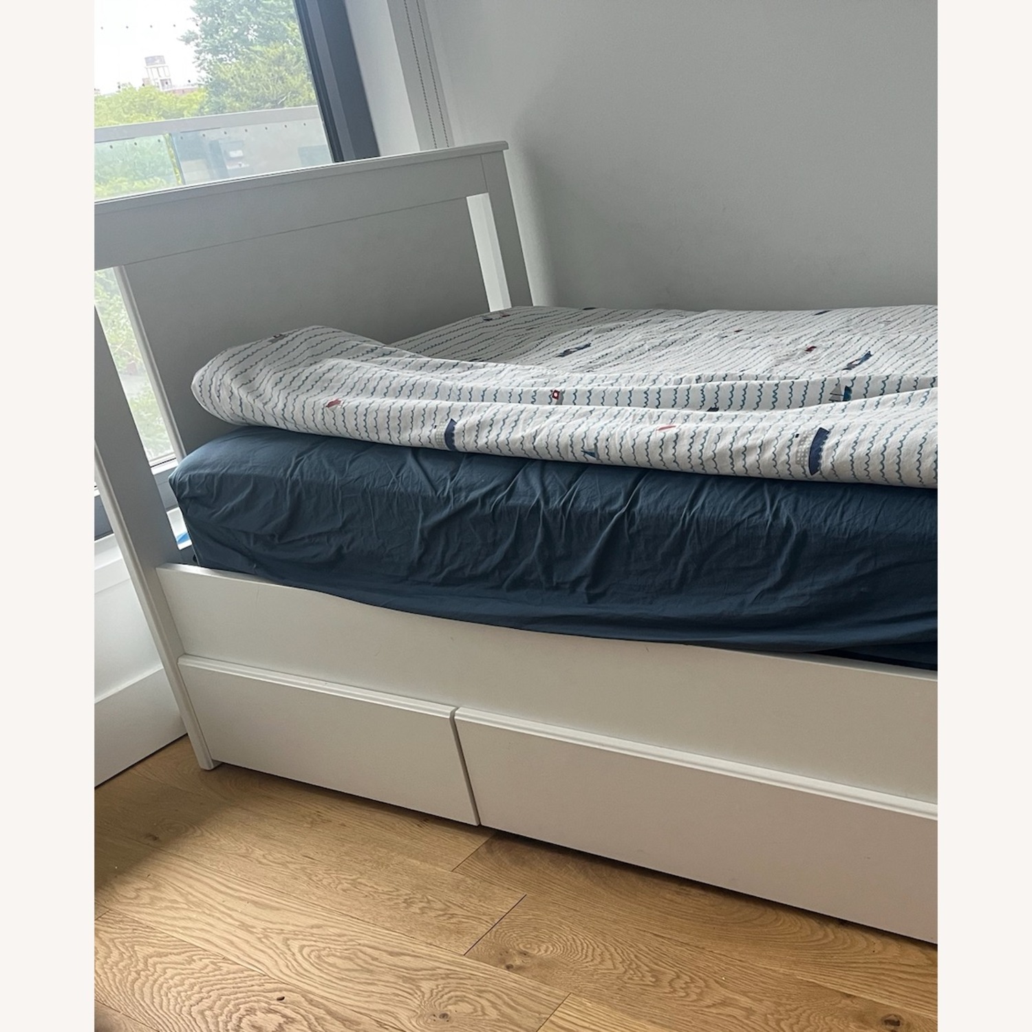 IKEA SONGESAND White Wood Twin Bed - image-3