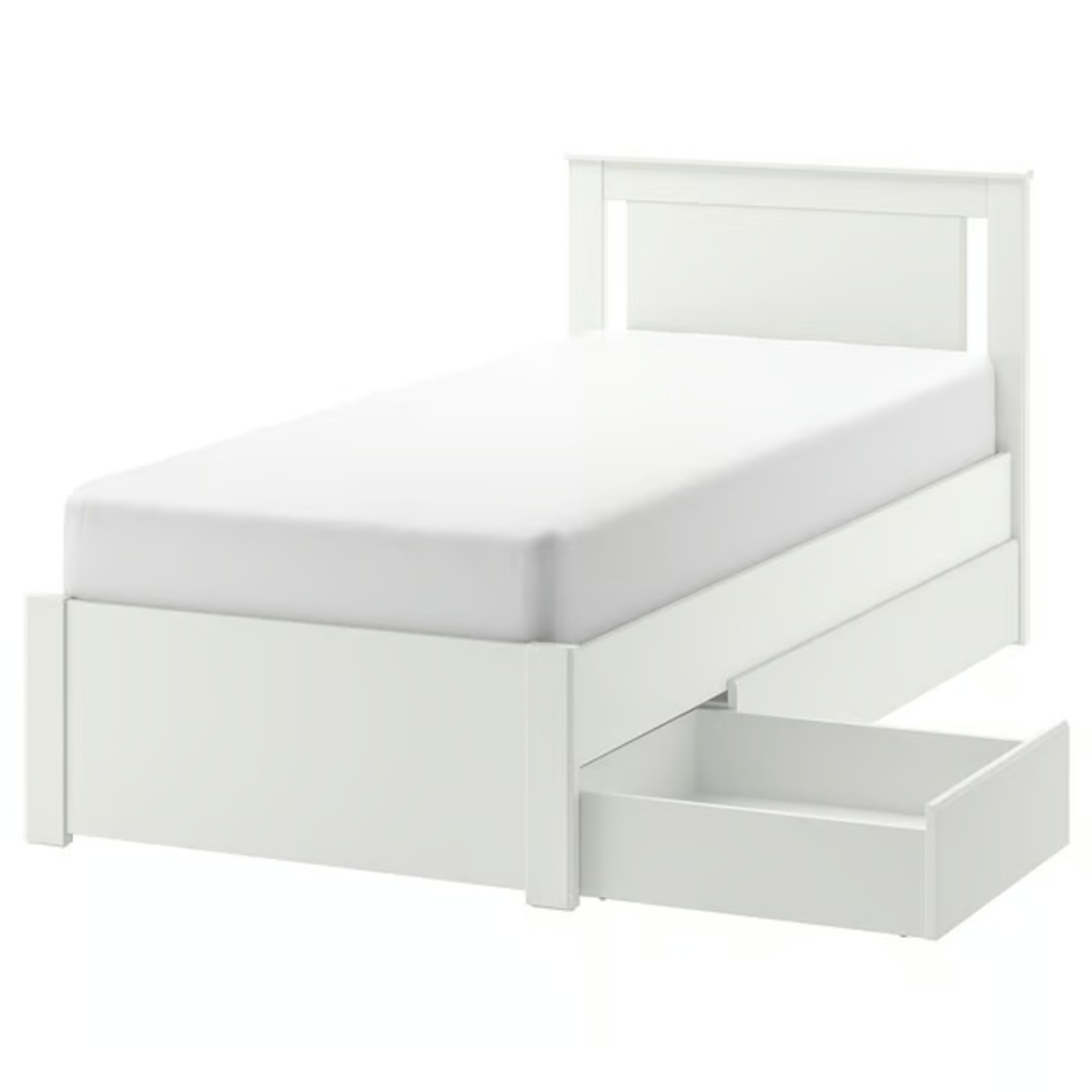 IKEA SONGESAND White Wood Twin Bed - image-4