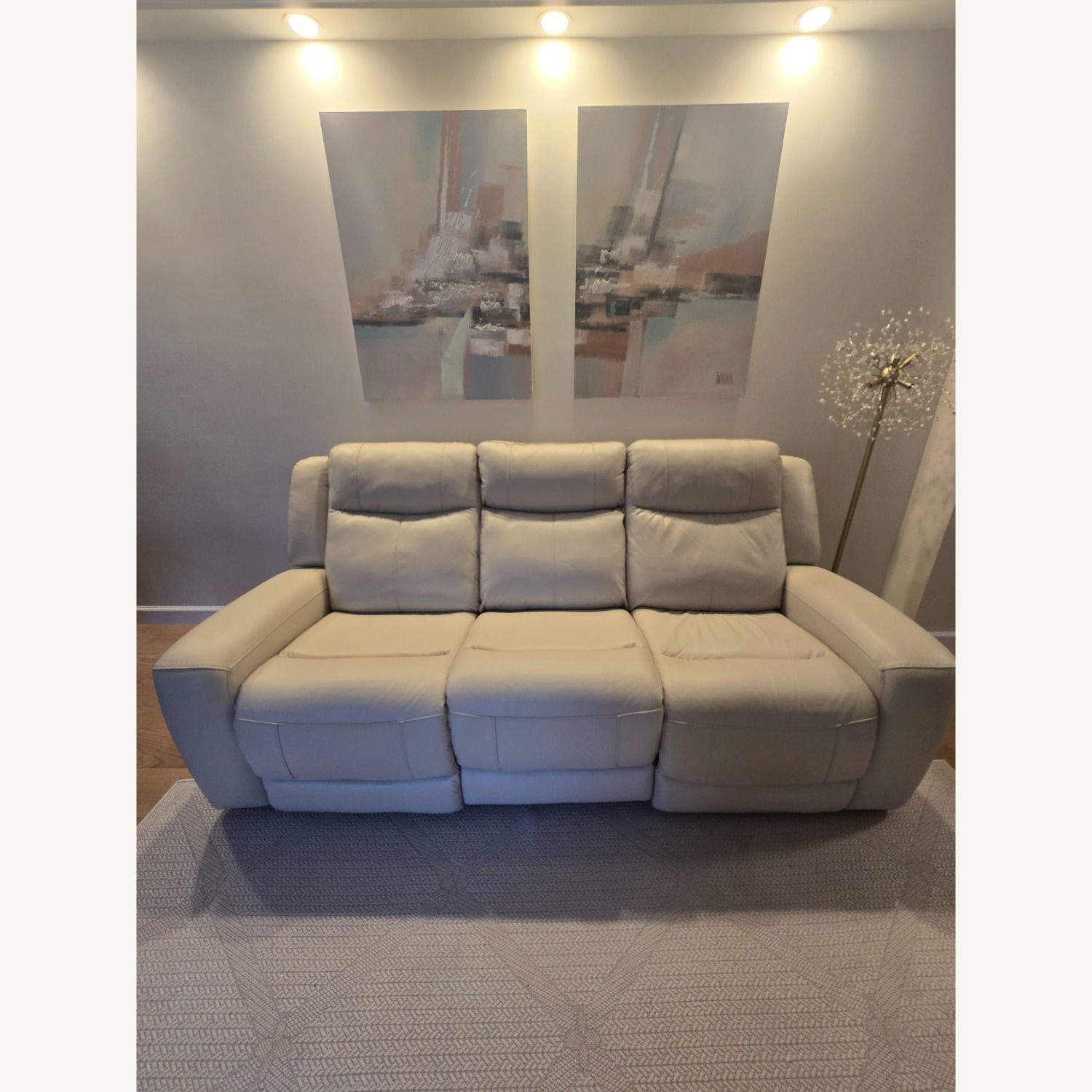 Bob's Discount Furniture Leather 3+ Seater Sofa - image-1