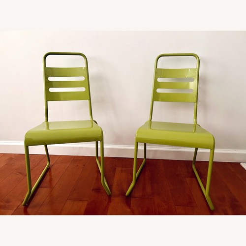 Used Crate & Barrel Metal Chairs for Kids (Set of 2) for sale on AptDeco