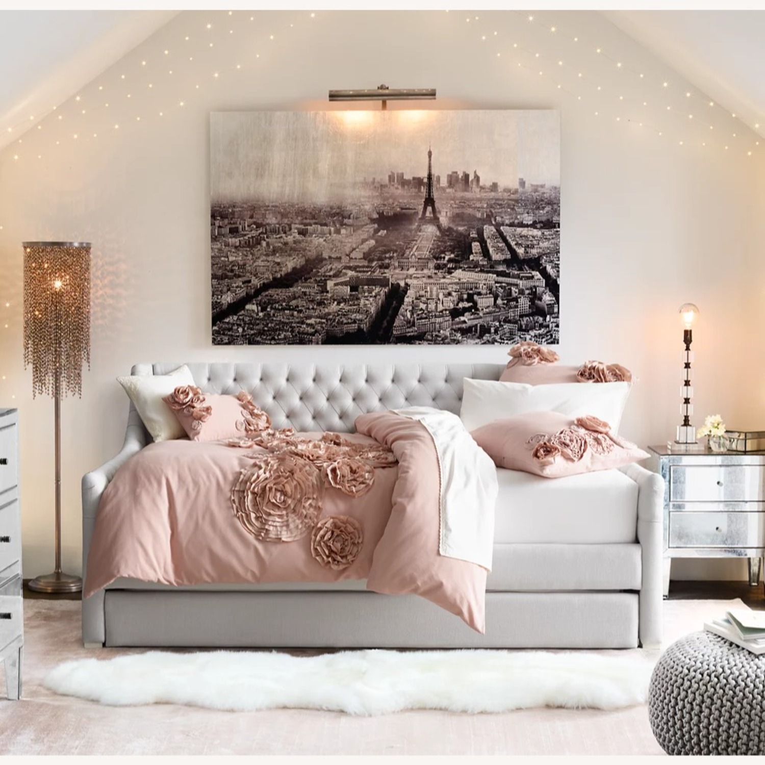 Restoration Hardware Devyn Tufted Daybed with Trundle - image-1