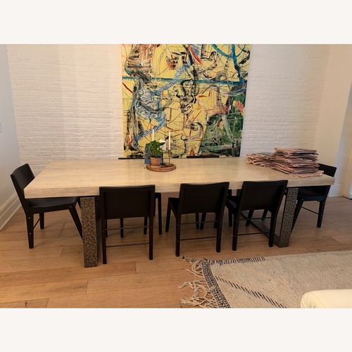 Used Holly Hunt White Wood Dining Set for sale on AptDeco
