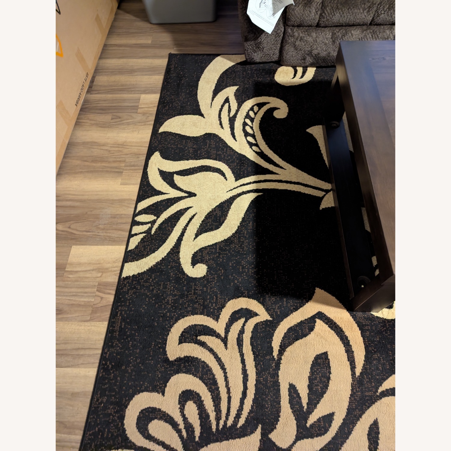 Dark Brown Area Rug 9' x 12' - image-5