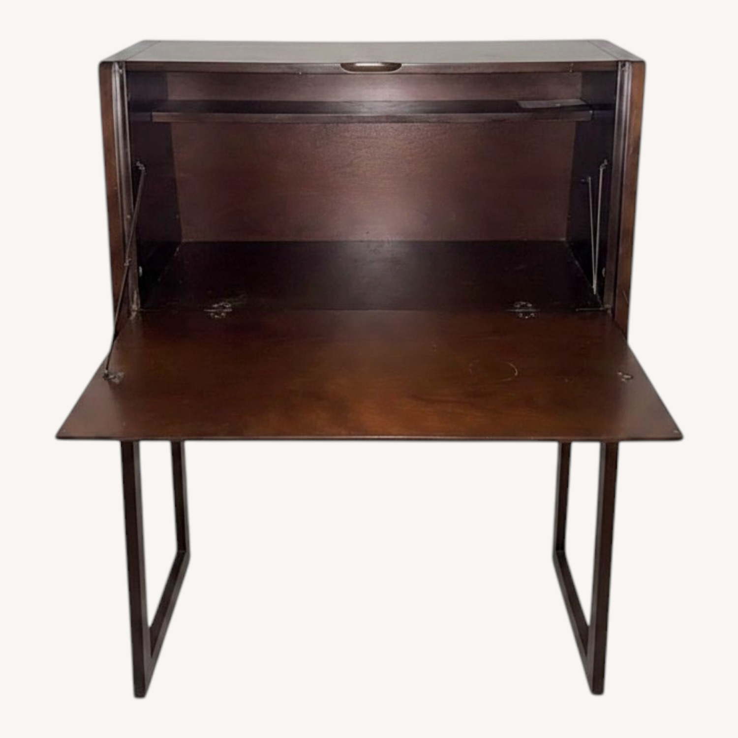 Mid-Century Style Drop-Front Secretary Desk - image-0