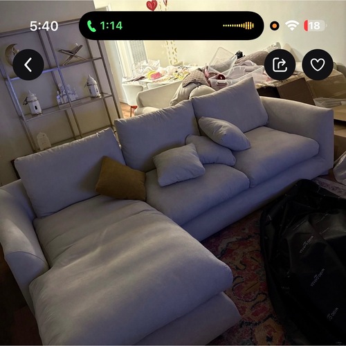 Used Feathers Sectional for sale on AptDeco