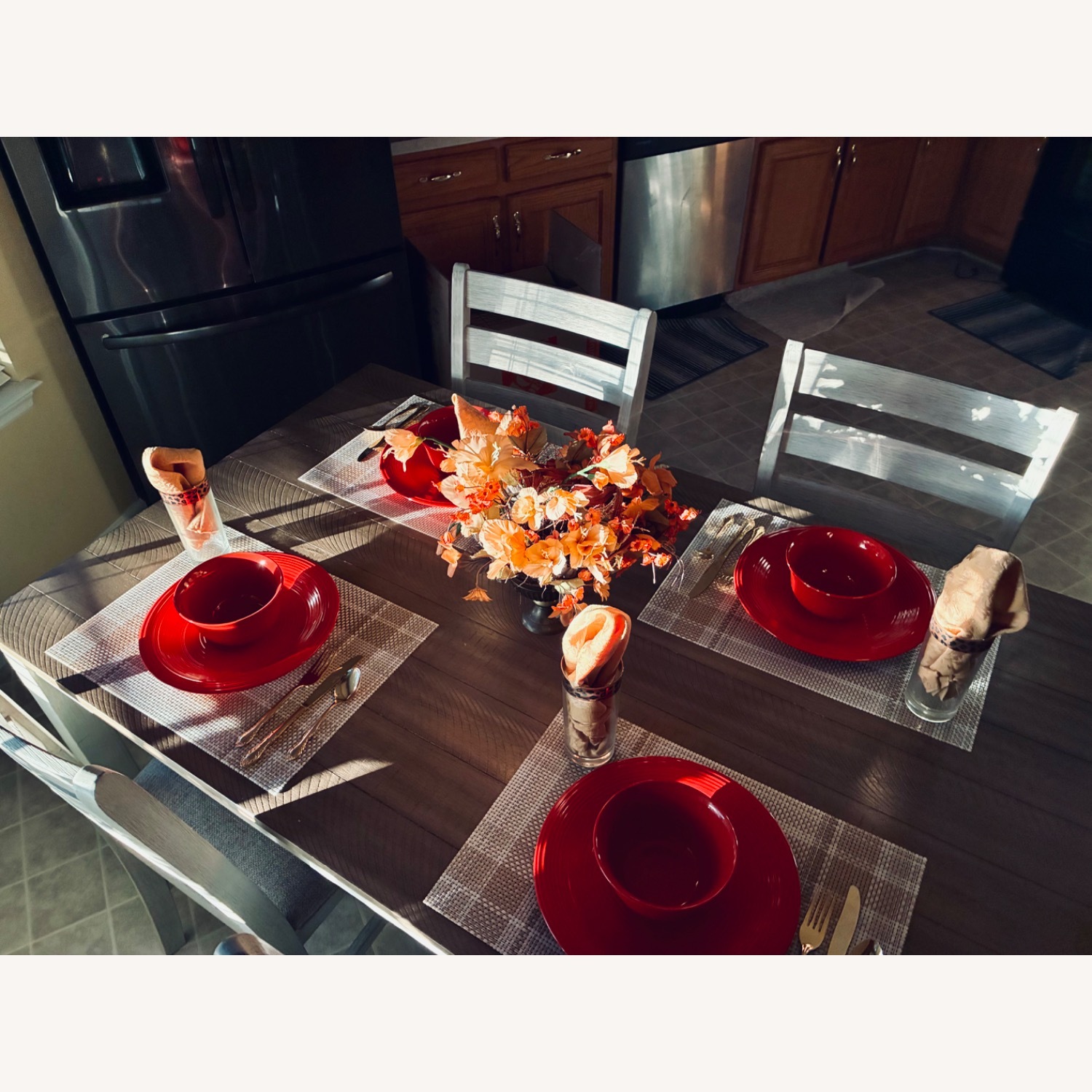 Farmhouse-Style Kitchen Table with 6 Chairs - image-3