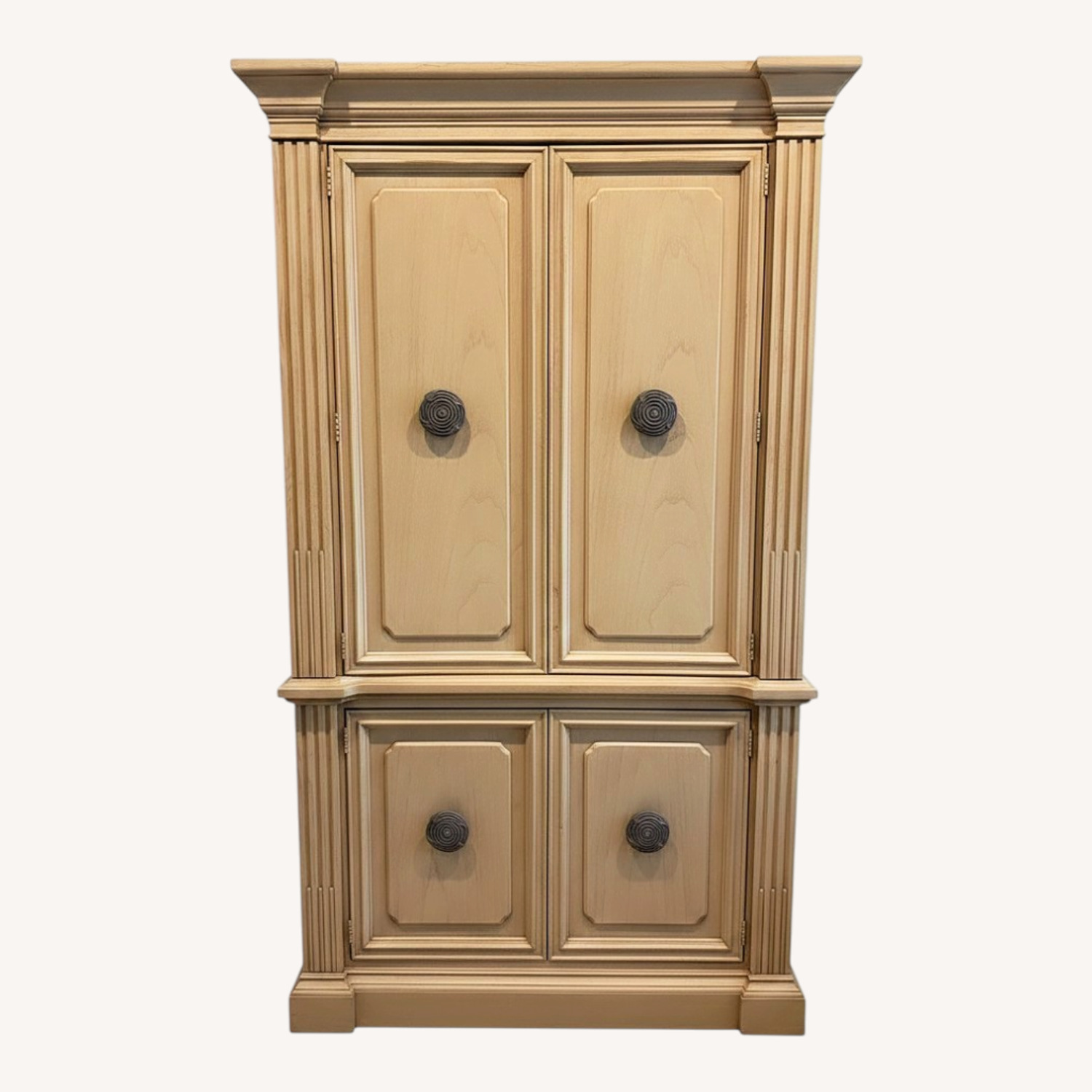 Stanley Furniture Light Brown Wood Armoire - image-0