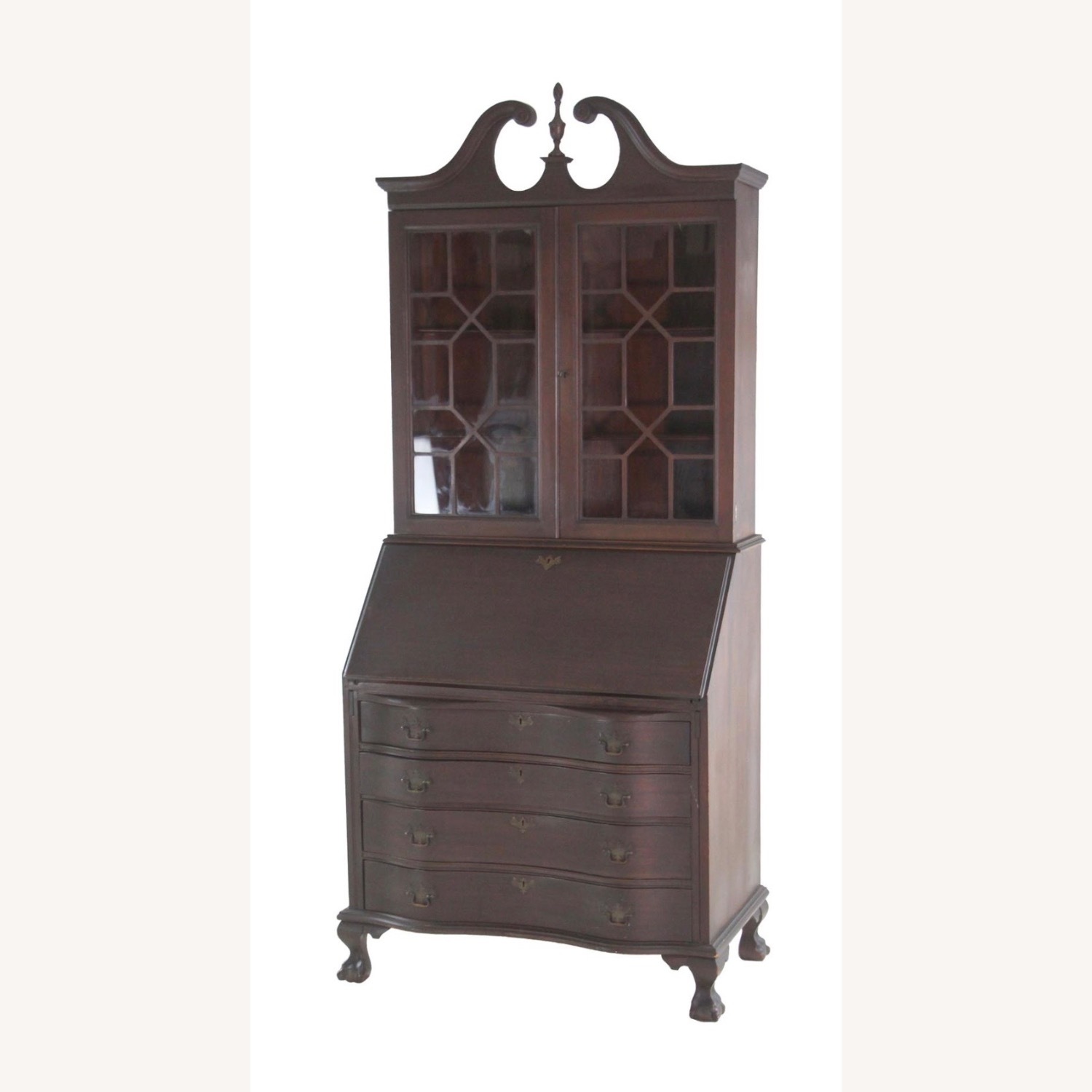 Antique Mahogany Secretary/Bookcase/Writing Desk - image-6