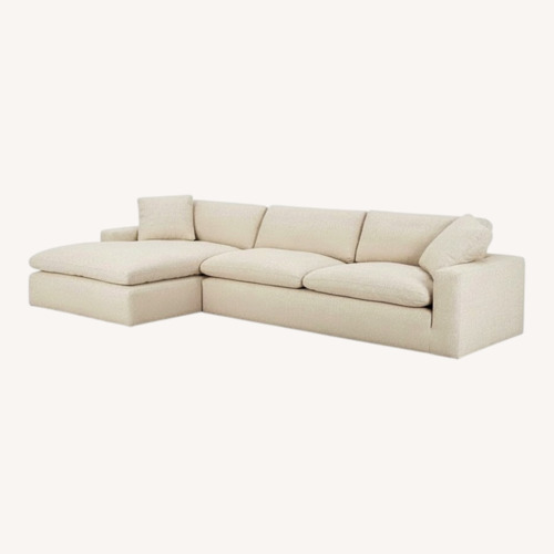 Used France and Son Benjamin 2-Piece LAF 106" Sectional - Thames Cream for sale on AptDeco