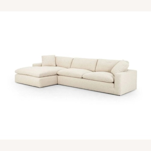 Used France and Son Benjamin 2-Piece LAF 106" Sectional - Thames Cream for sale on AptDeco