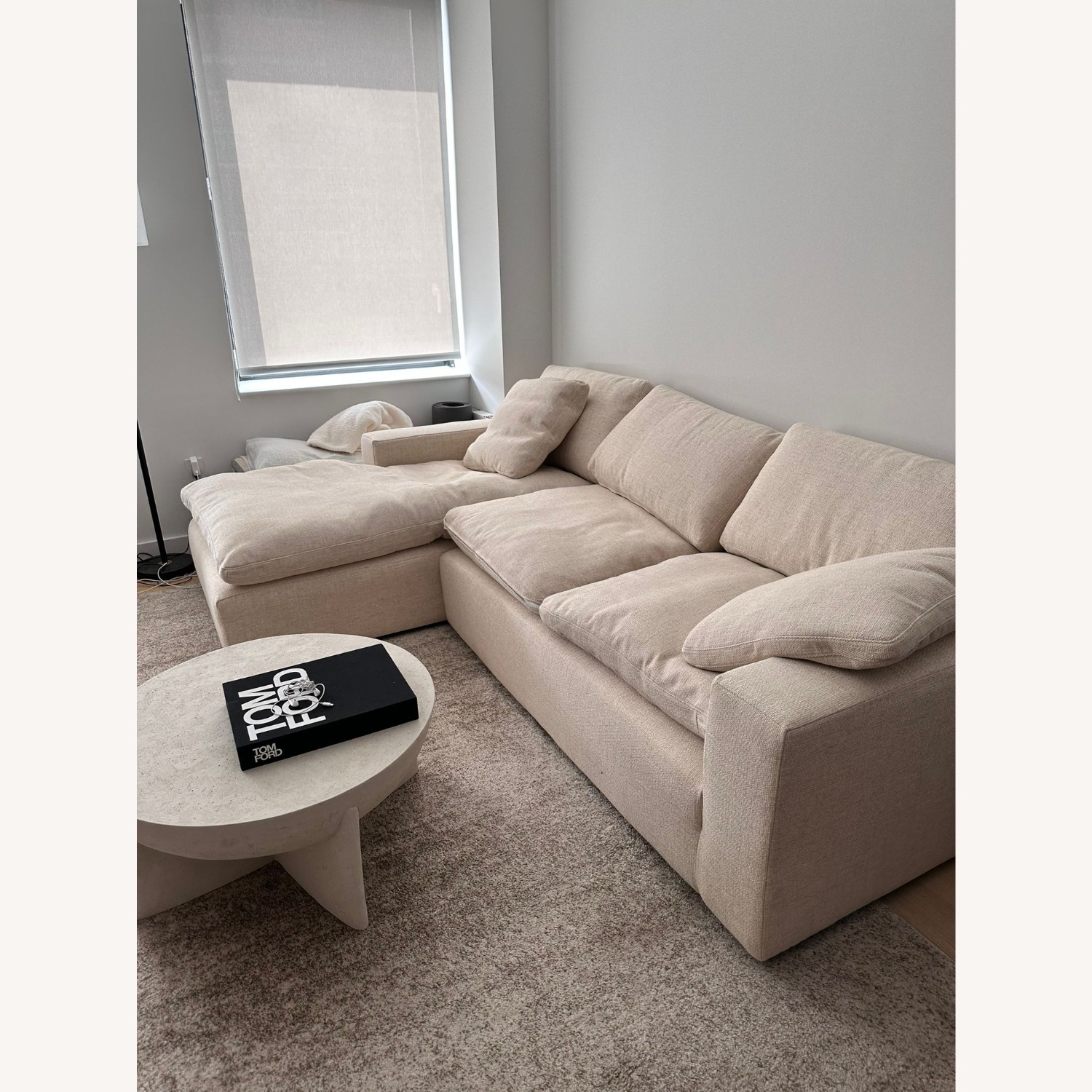 France and Son Benjamin 2-Piece LAF 106" Sectional - Thames Cream - image-5