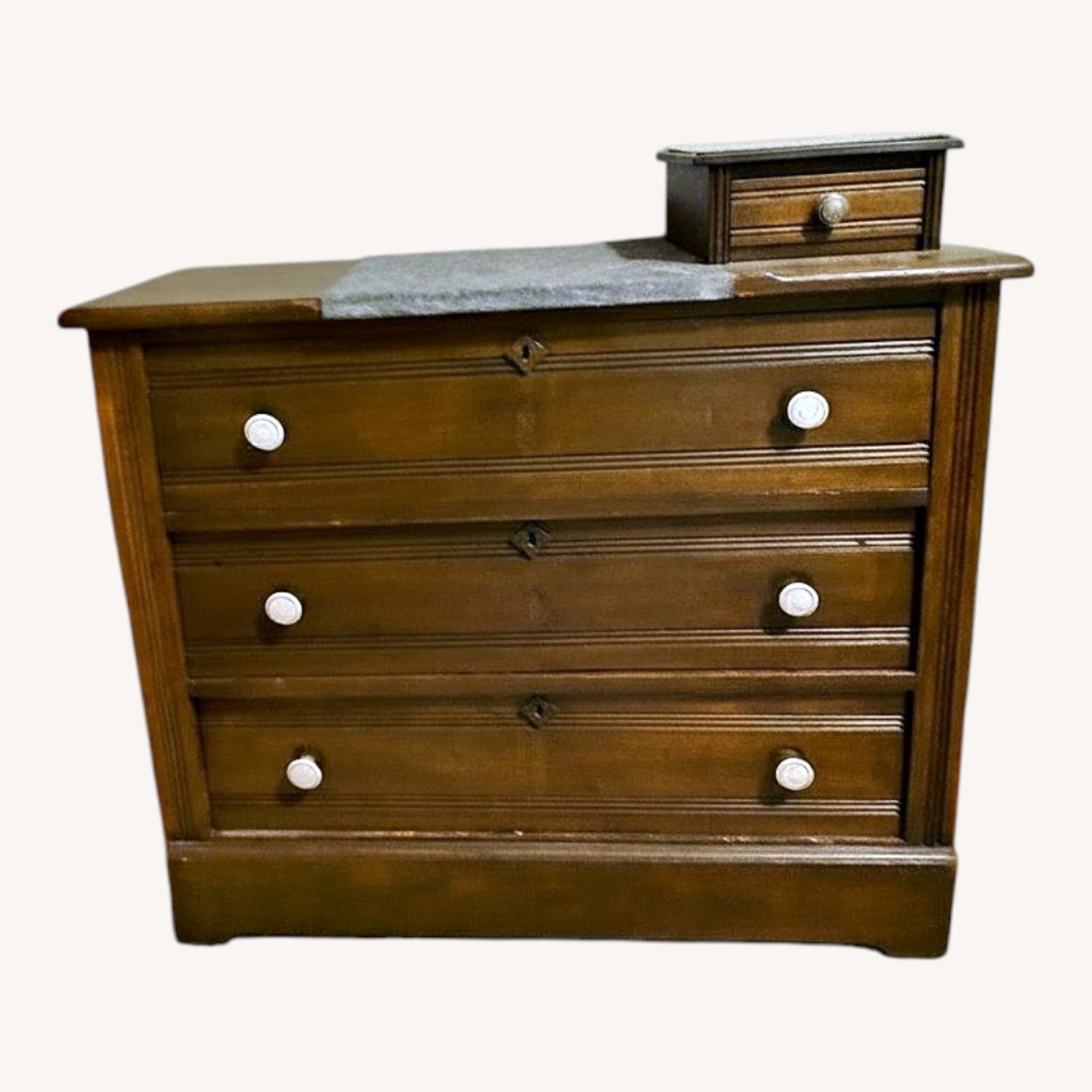 Dark Brown Wood Dresser - image-0