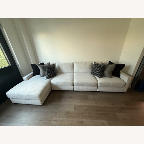 Used Ashley Furniture Omaha Fabric Sectional with Chaise for sale on AptDeco