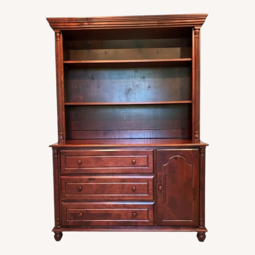 Used Dresser with Hutch Cherry Wood for sale on AptDeco