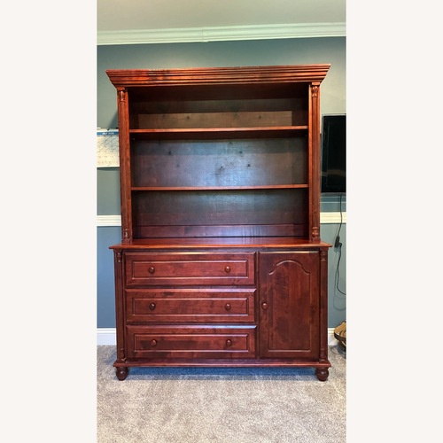 Used Dresser with Hutch Cherry Wood for sale on AptDeco