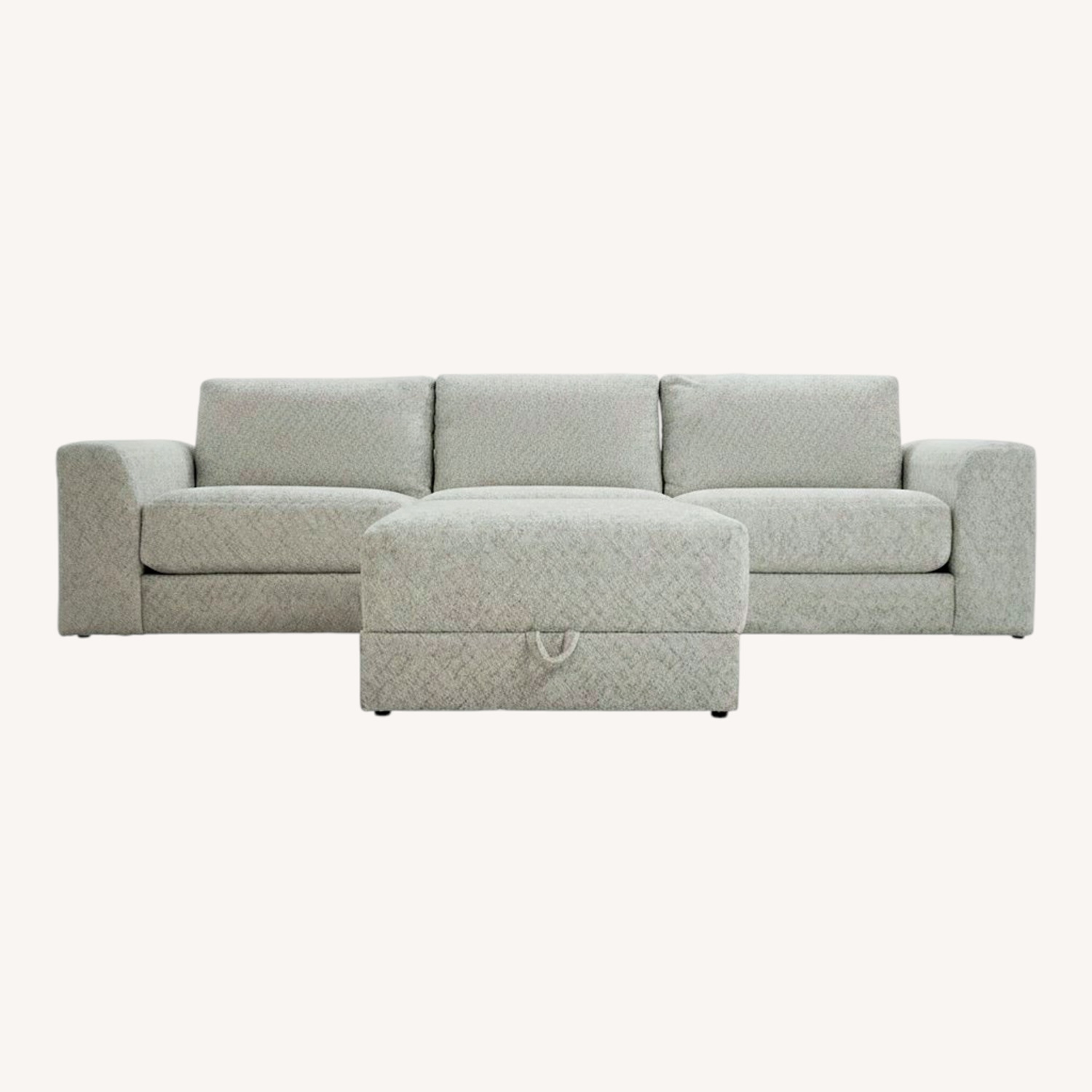 Bob's Discount Furniture 3-Piece Sectional Plus Storage Ottoman - image-0
