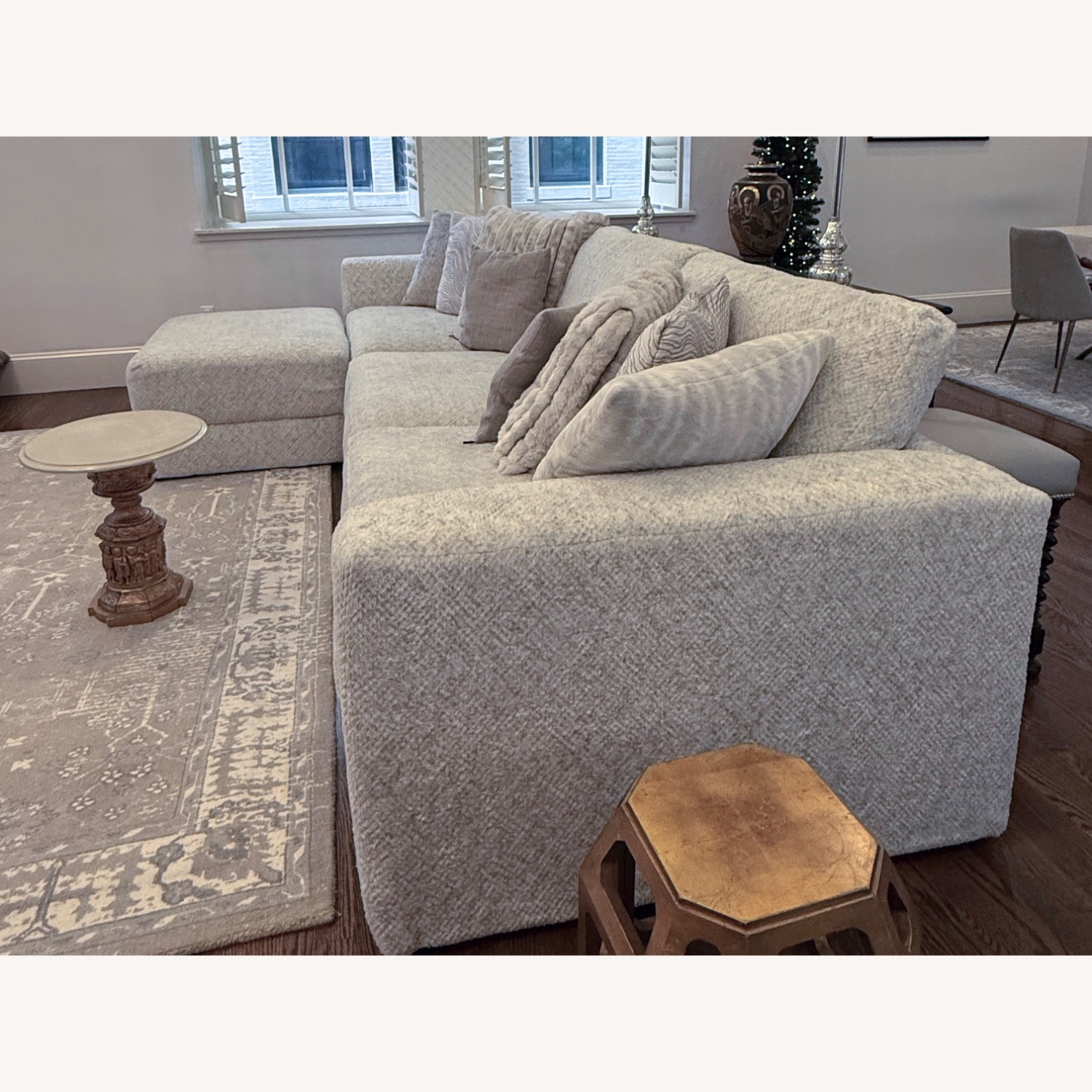 Bob's Discount Furniture 3-Piece Sectional Plus Storage Ottoman - image-2