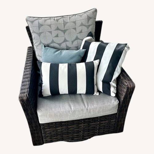 Used Broyhill Furniture Dark Brown Patio Furniture for sale on AptDeco