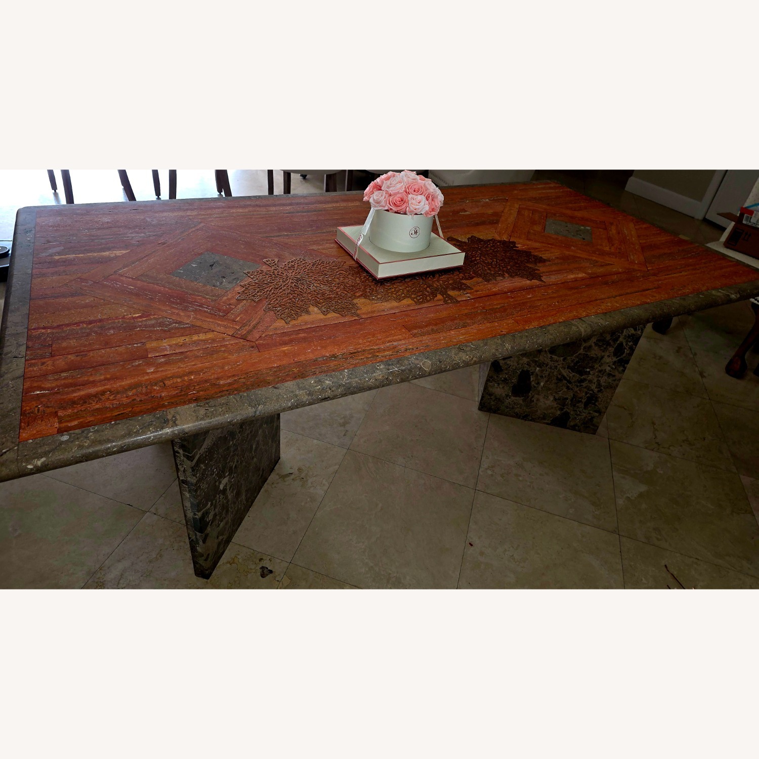 Vintage/Antique Finds Marble Dining Table - image-2