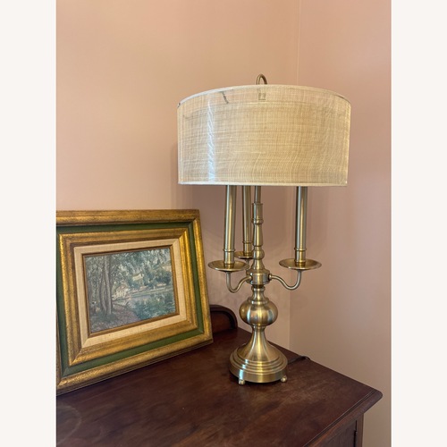 Used Show Stopping Gold Lamp for sale on AptDeco