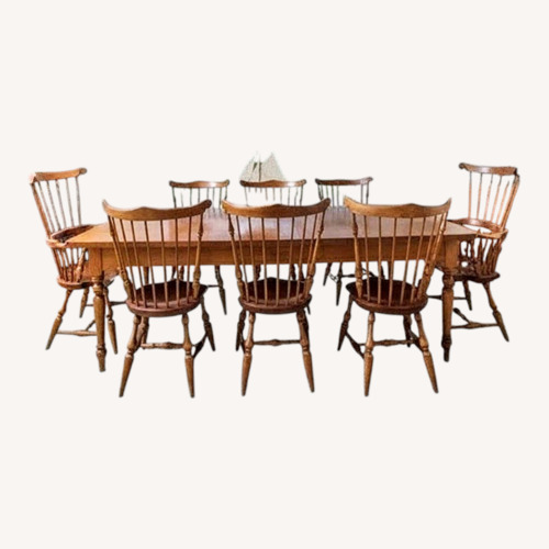 Used Vintage D. R. Dimes Natural Wood Dining Set for sale on AptDeco