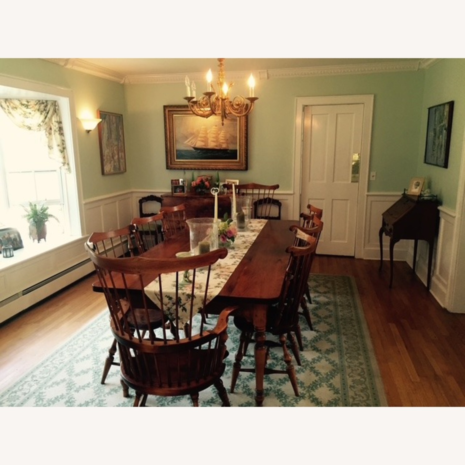  Vintage D. R. Dimes Natural Wood Dining Set - image-2