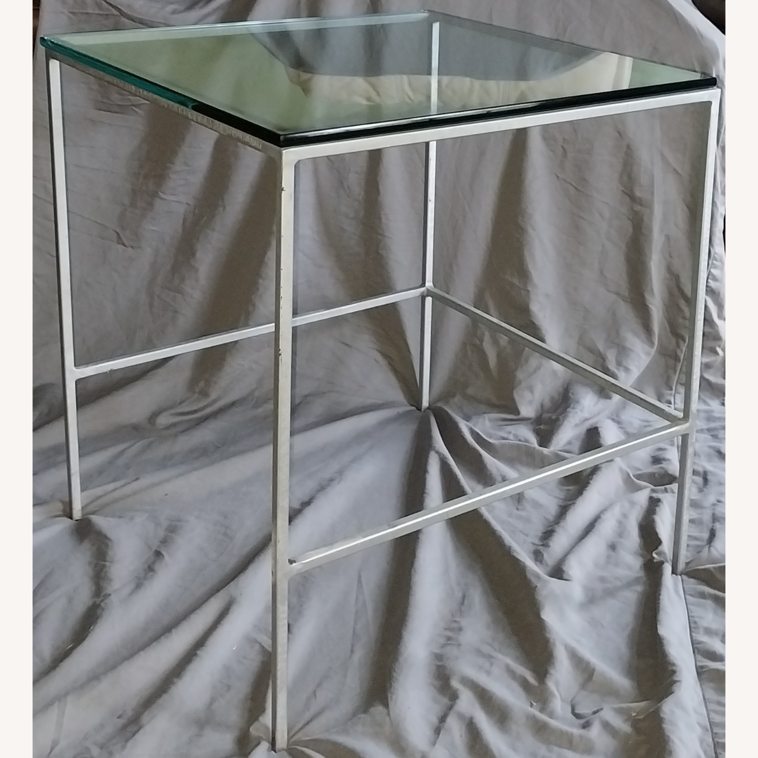 Silver Glass Side Table - image-1